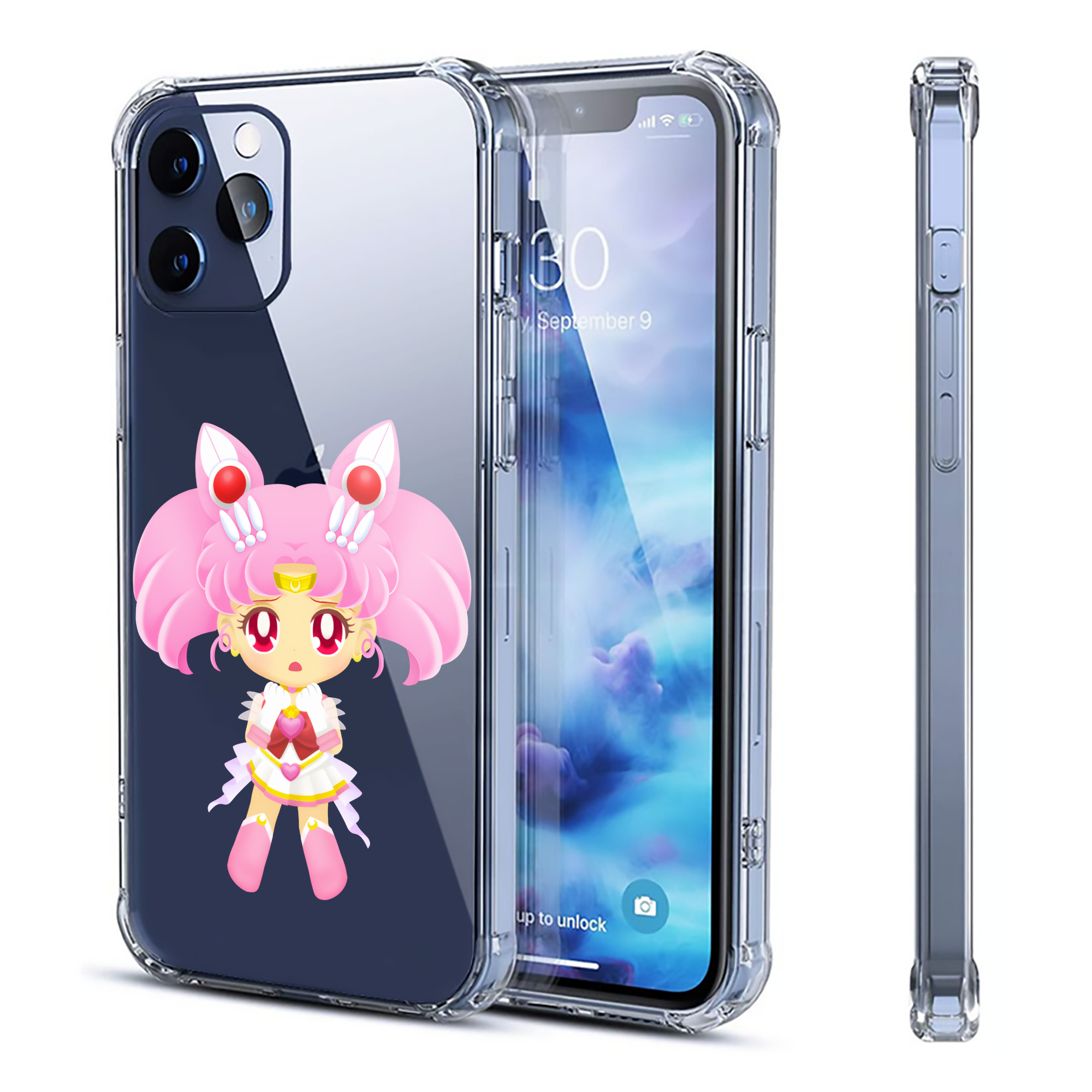 （画像用） 美少女戦士セーラームーン ちびうさ Sailor Moon Chibiusa Tsukino Usagi Small Lady Serenity 【iPhone 12シリーズ対応】透明スマホケース（クリアソフトケース）